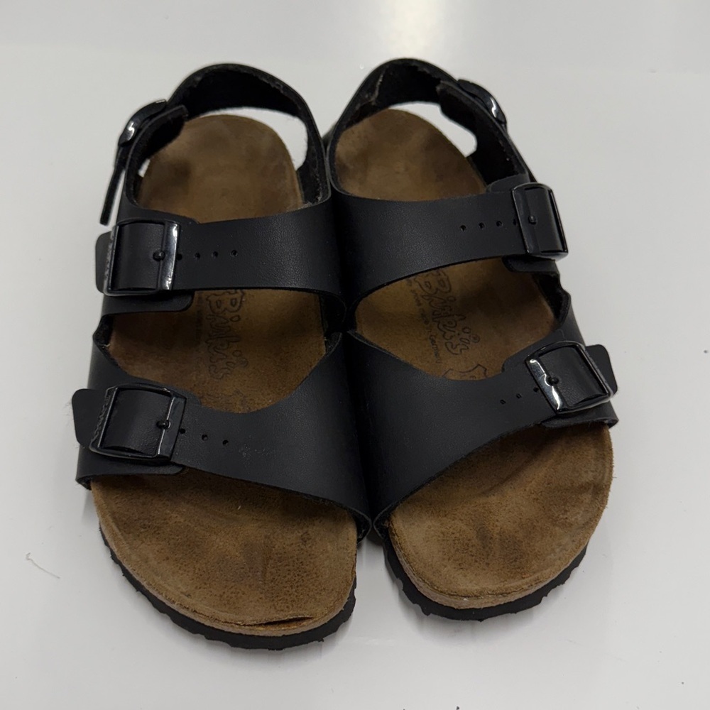 Birki’s Birkenstock Sandals Womens Size 6 Black 3 Strap (12)